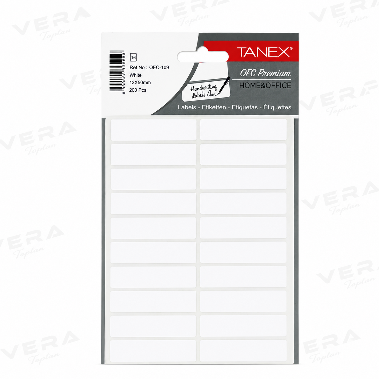 Tanex OFC-109 13x50mm 100'lü Tabaka Etiket