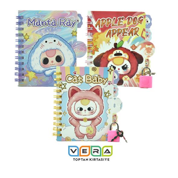 Labubu Kilitli Ayraçlı notebook Midi Boy