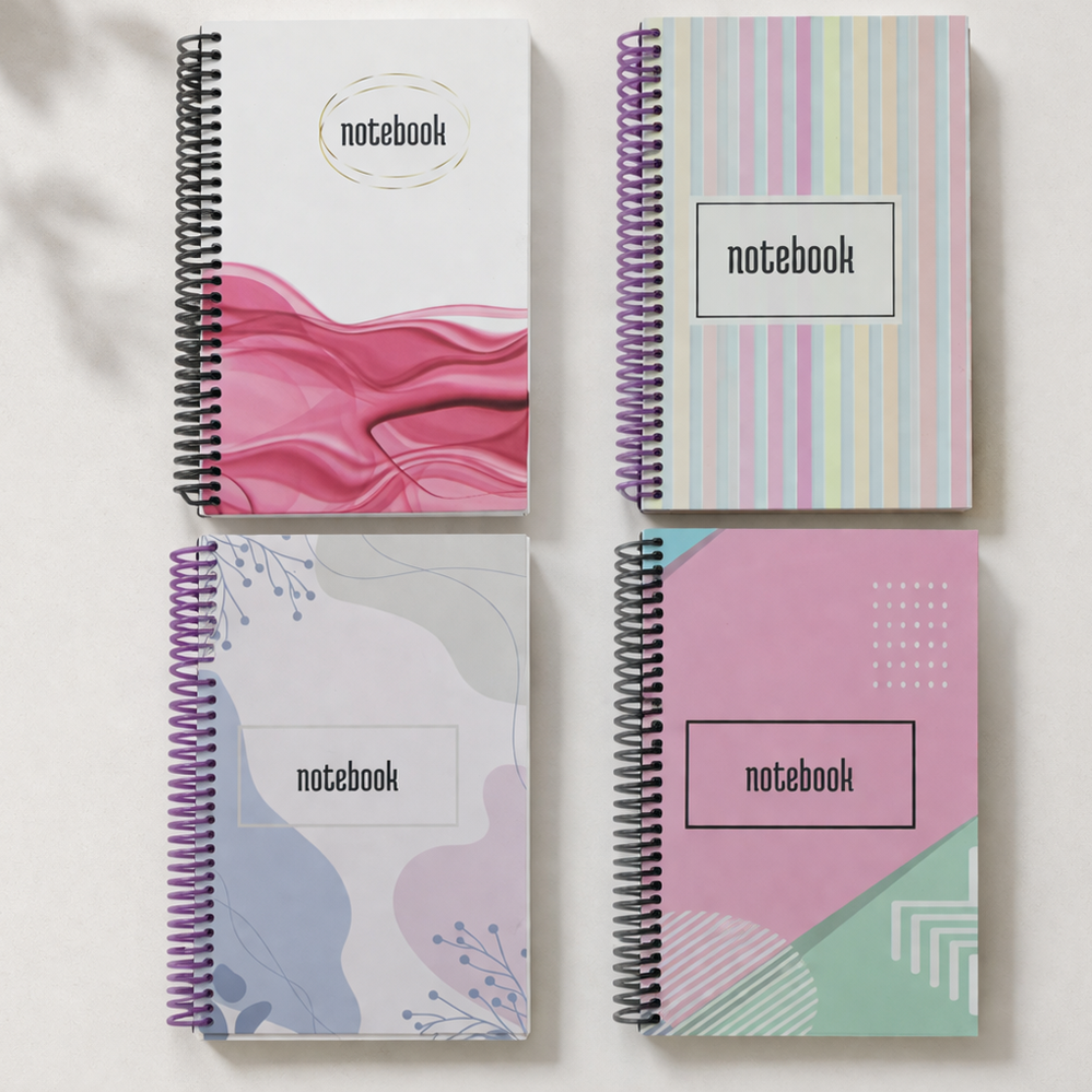 14x20 Sert Kapak 100 Yaprak Spiralli Çizgili Defter 12 li paket