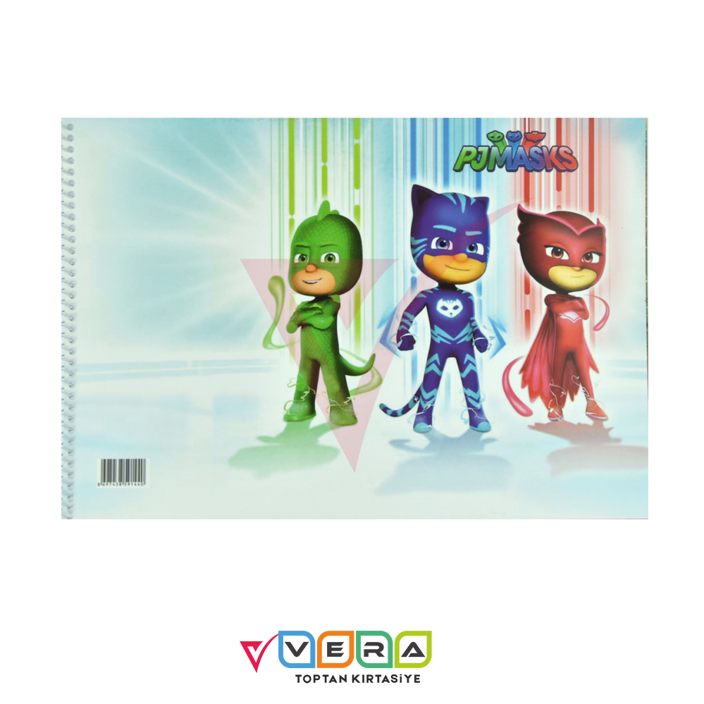 Pjmask 25x35 15 Yaprak Karton Kapak Resim Defteri