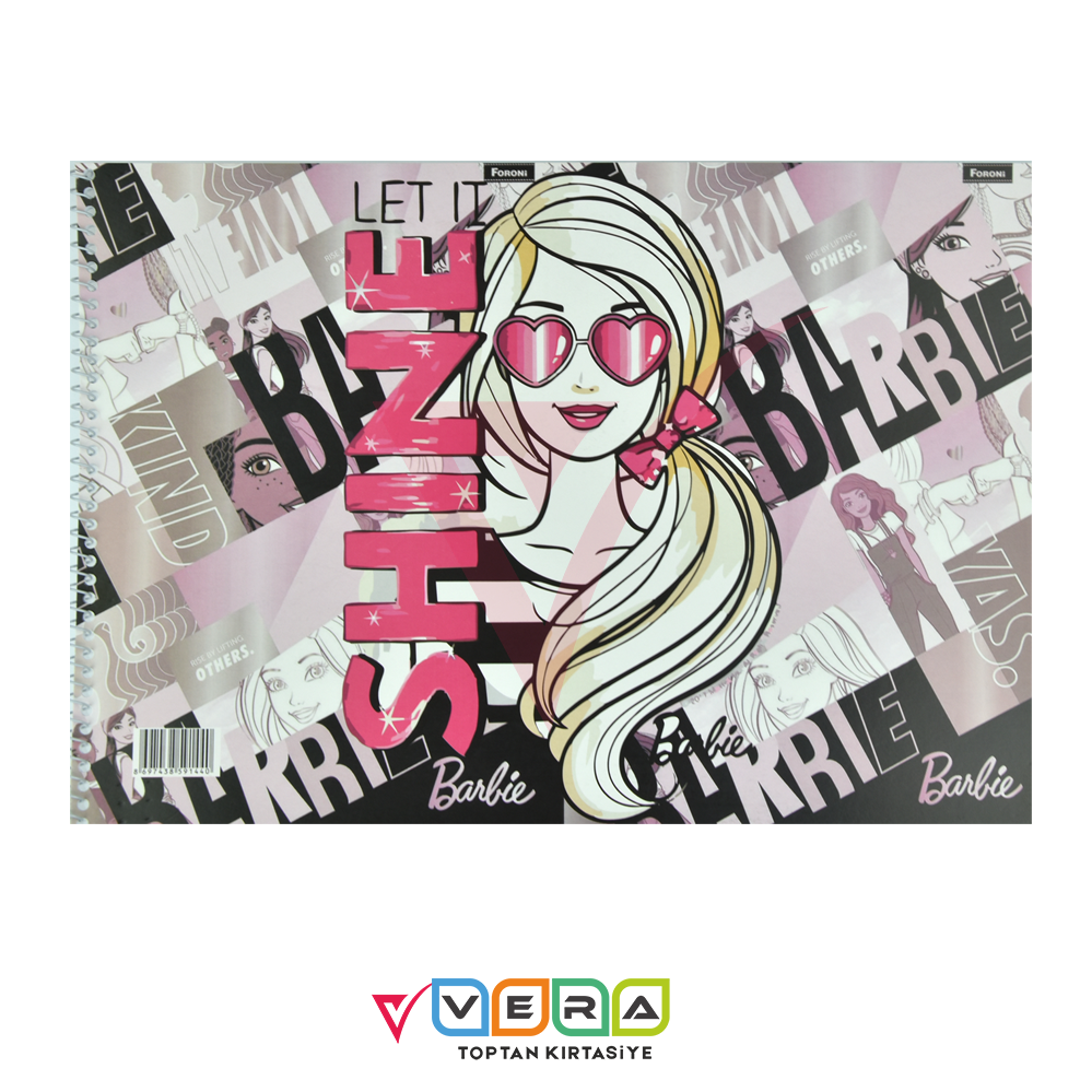Barbie 25x35 15 Yaprak Karton Kapak Resim Defteri