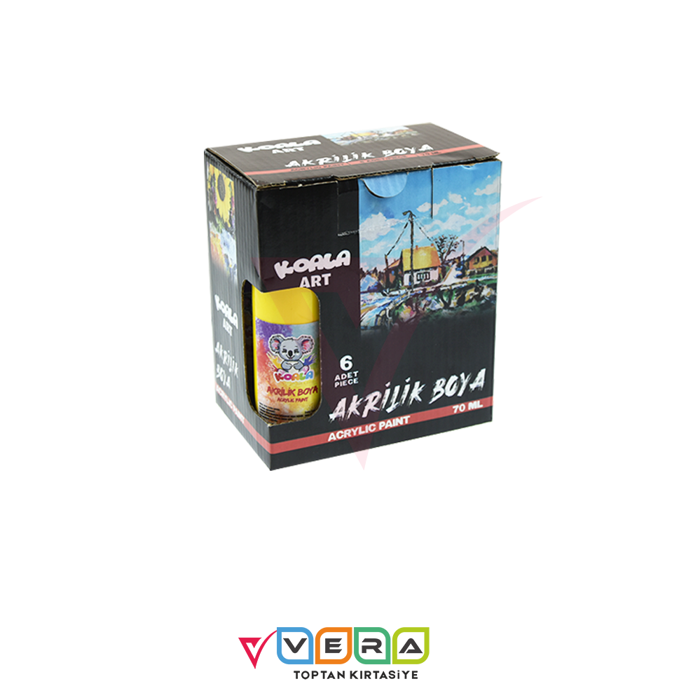 Koala 6 Renk 75 ml Premium Kalite Akrilik Boya