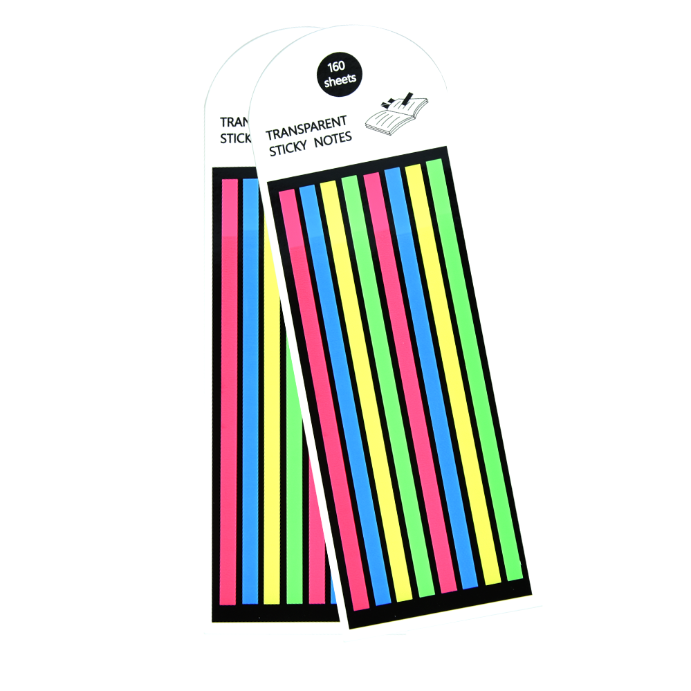 160 lı Çubuk Postit - Yapışkanlı Şeffaf Plastik