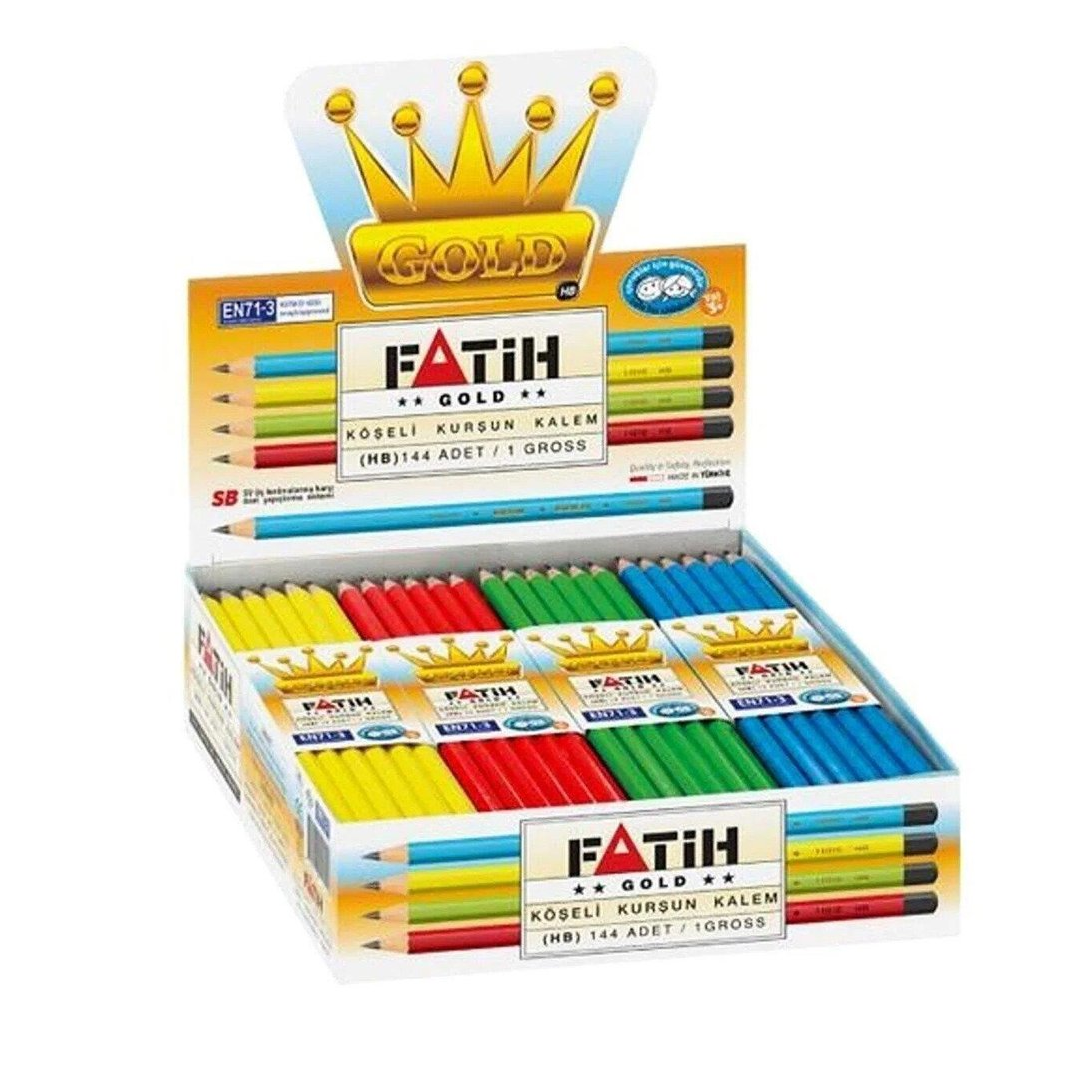 Fatih Gold Mercanlı Kurşun Kalem 144'lü Paket