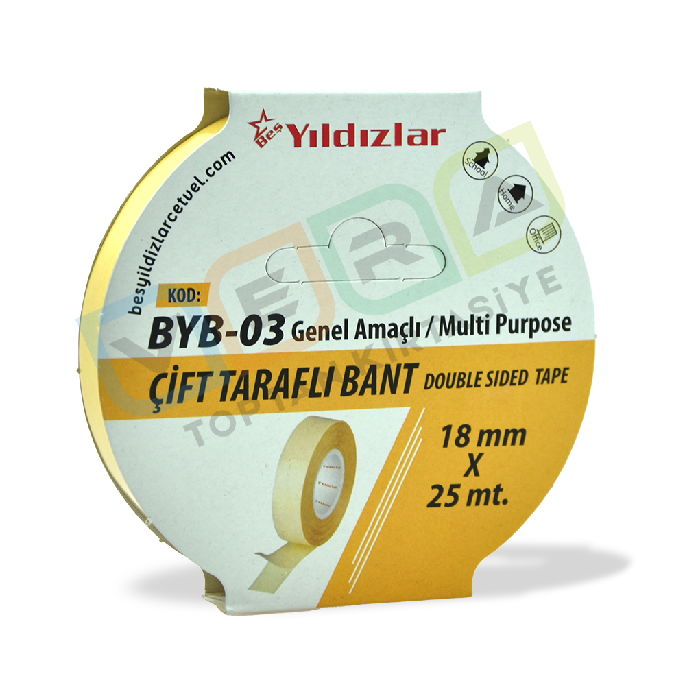 Beş Yıldızlar 18x25 Çift Taraflı Bant