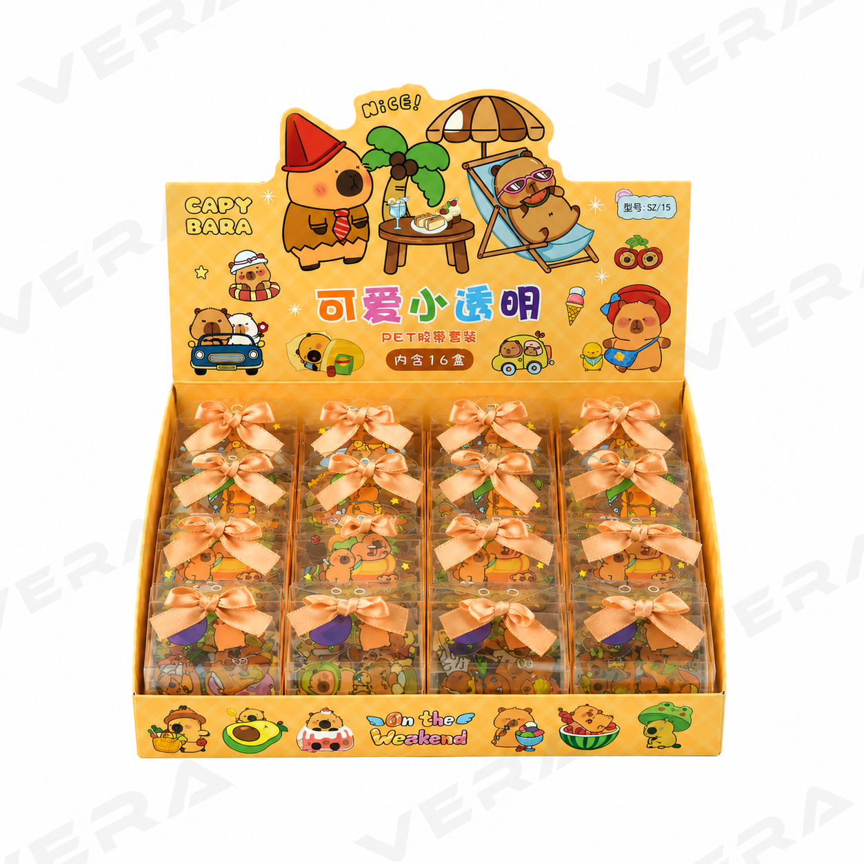 Capybara İkili Şeffaf Desenli Bant 16'lı Paket