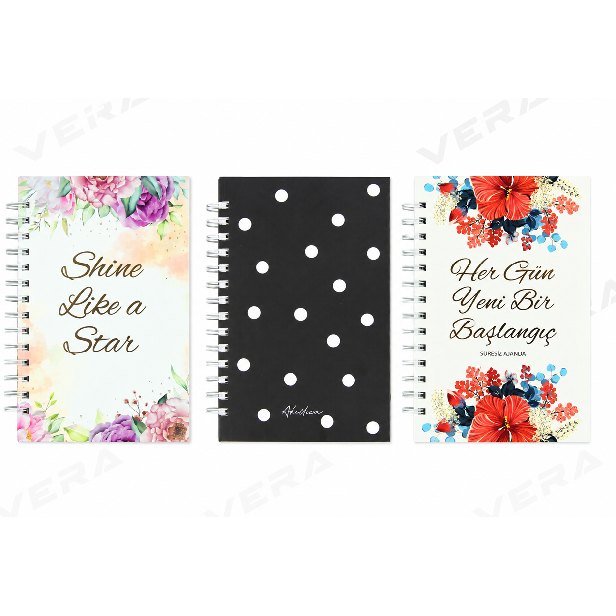14x20 Sert Kapak Spiralli Tarihsiz Planlayıcı Defter