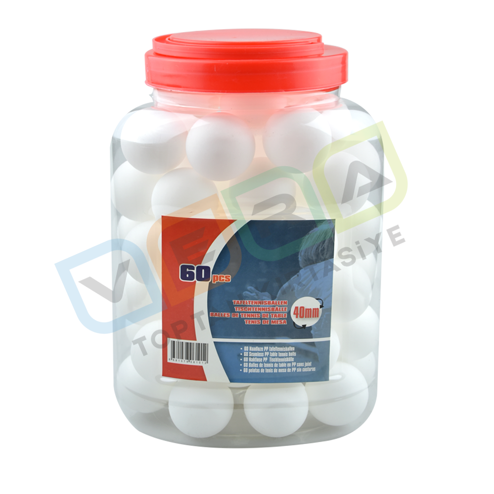 40mm Beyaz Pinpon Topu 60 lı Paket