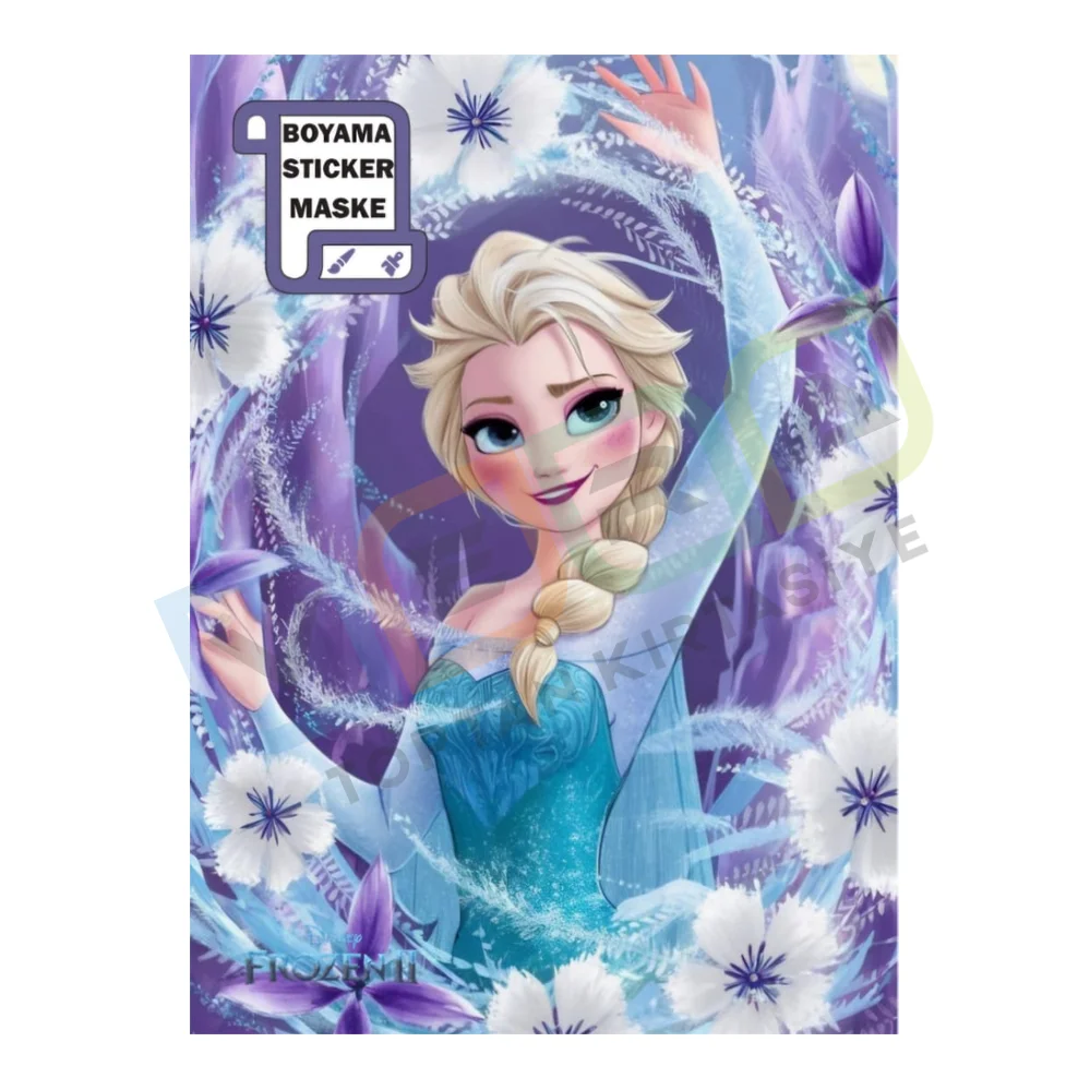 Frozen Stickerlı , Maske Çıkartmalı Boyama Kitabı