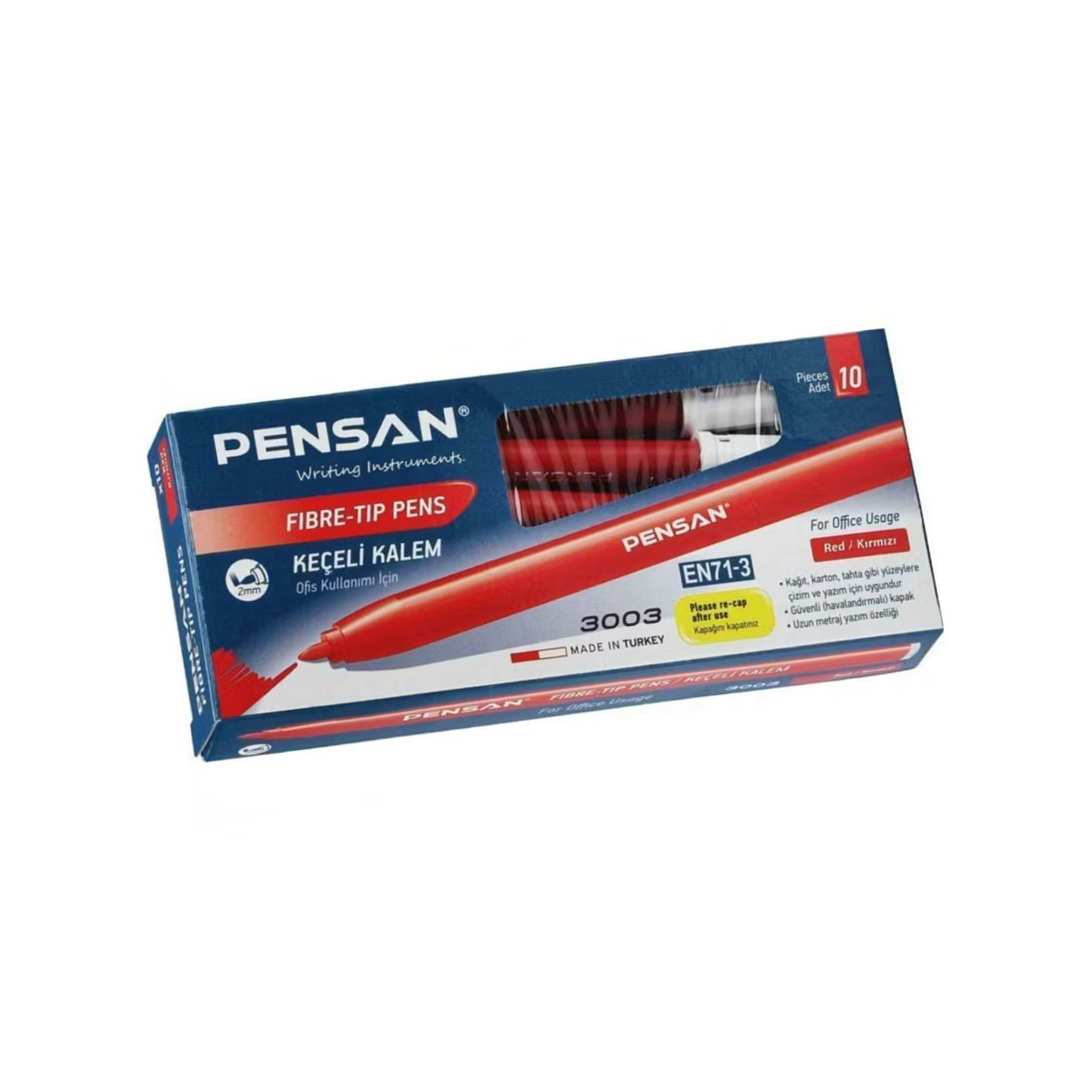 Pensan 3003 Kırmızı Keçeli Kalem