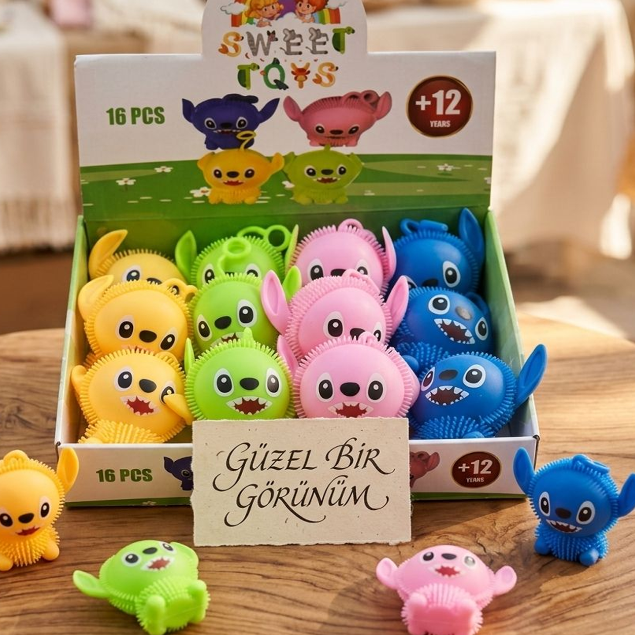Stitch XXL Boy Işıklı Ayıcık Kirpi Oyuncak 16'lı stant