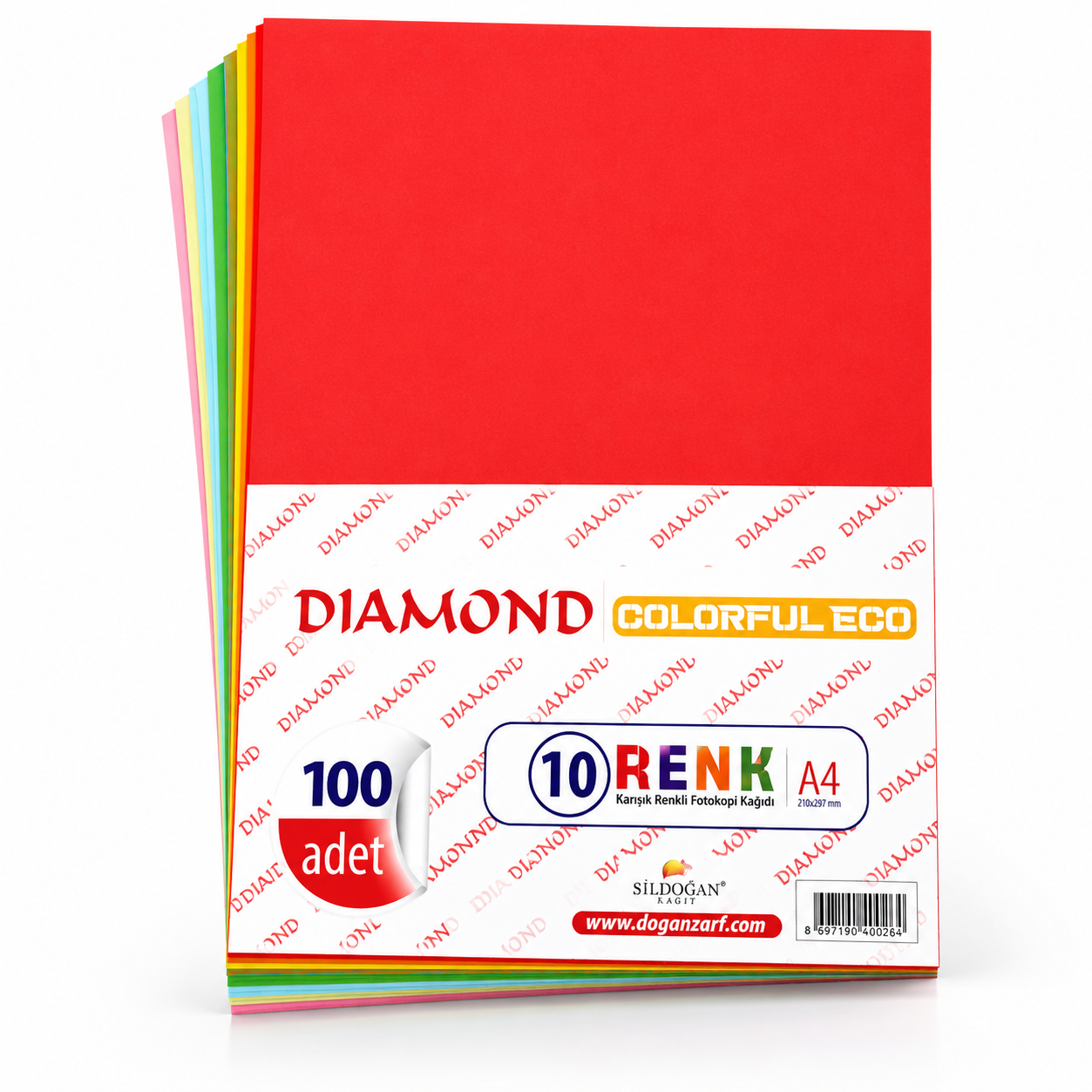 Diamond 10 Renk 100'lü A4 Fotokopi Kağıdı
