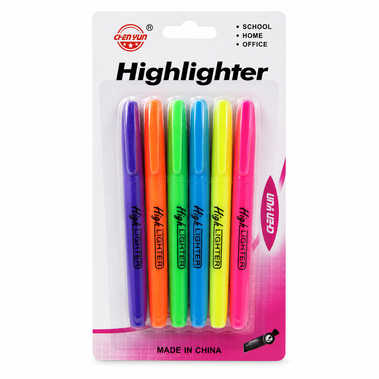 Kalem Tip 6 Renk Neon Fosforlu Kalem Seti