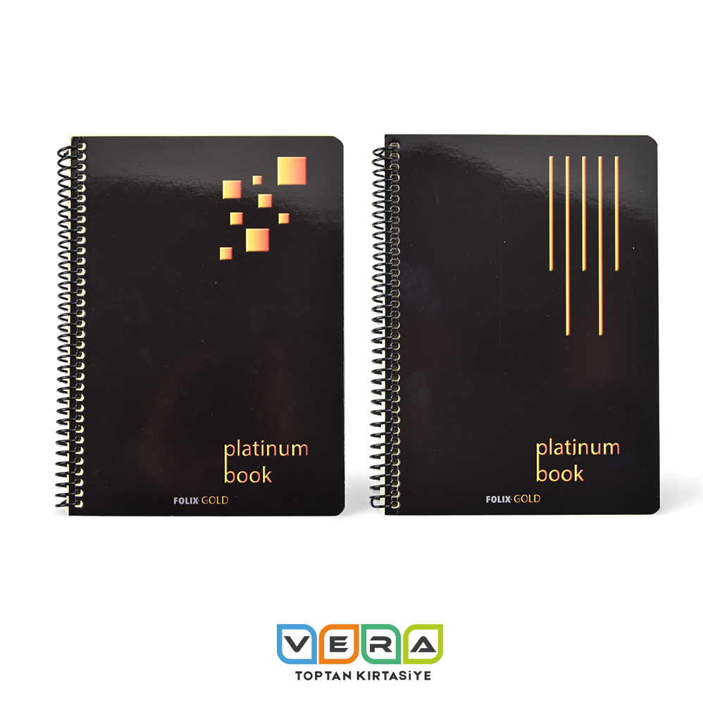 16x22 Platinium Gold 80 Yp Sert Kapak Çizgili Defter