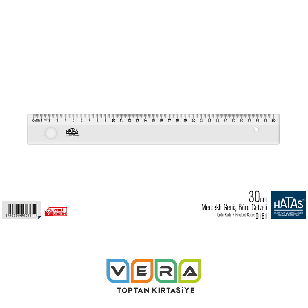 Hatas 30 CM Mercekli Lüks Cetvel 25 li Paket