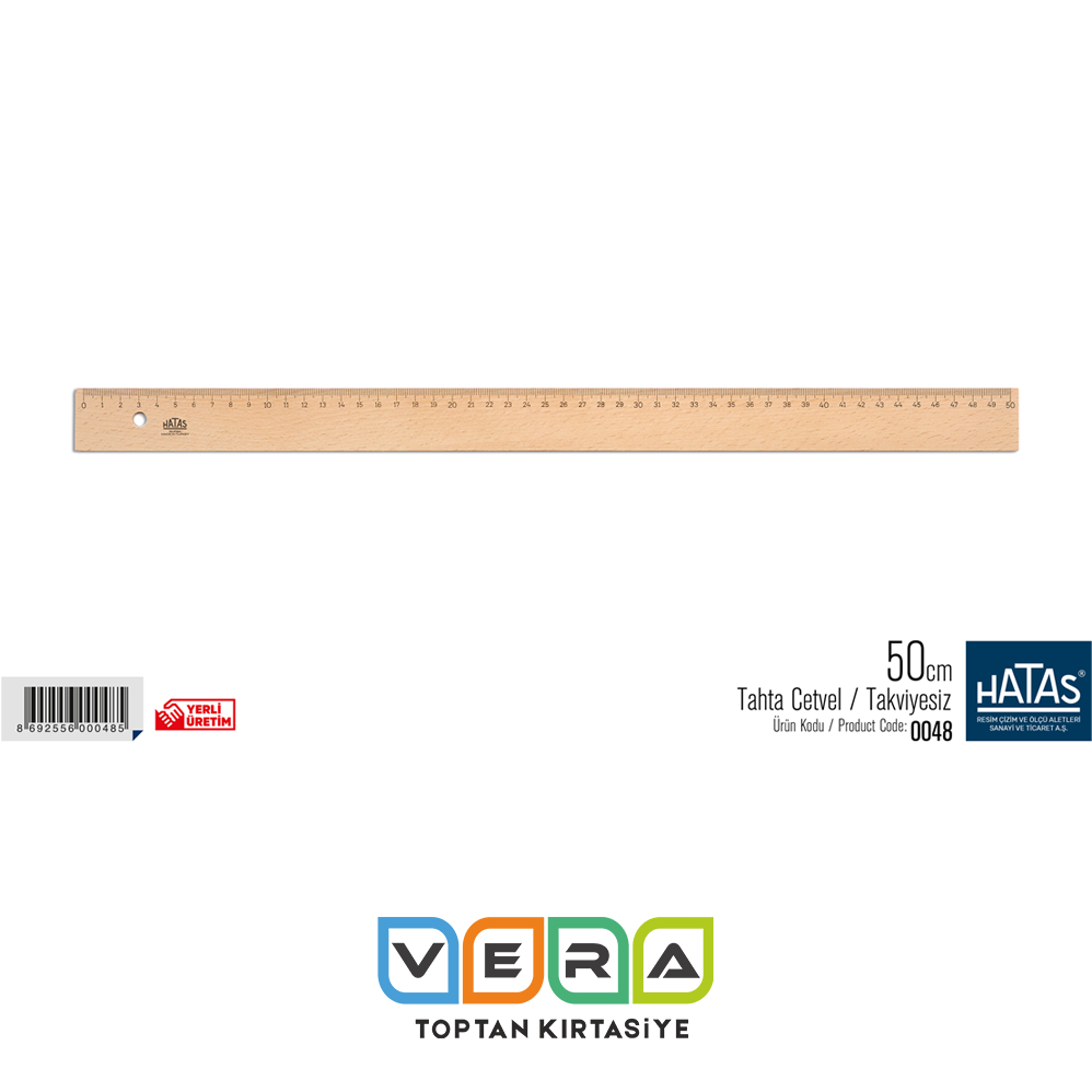 Hatas 50 CM Tahta Cetvel 25 li Paket