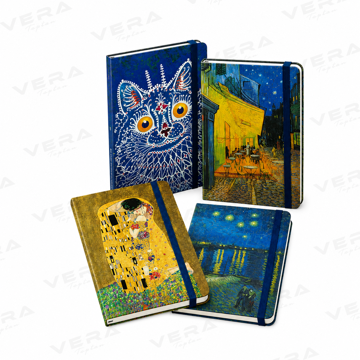 14x20 Vangogh Serisi Sert Kapak Çizgili 80 Yaprak Defter