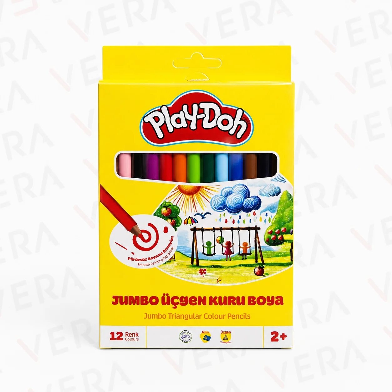 Playdoh 12 Renk Jumbo Kuru Boya