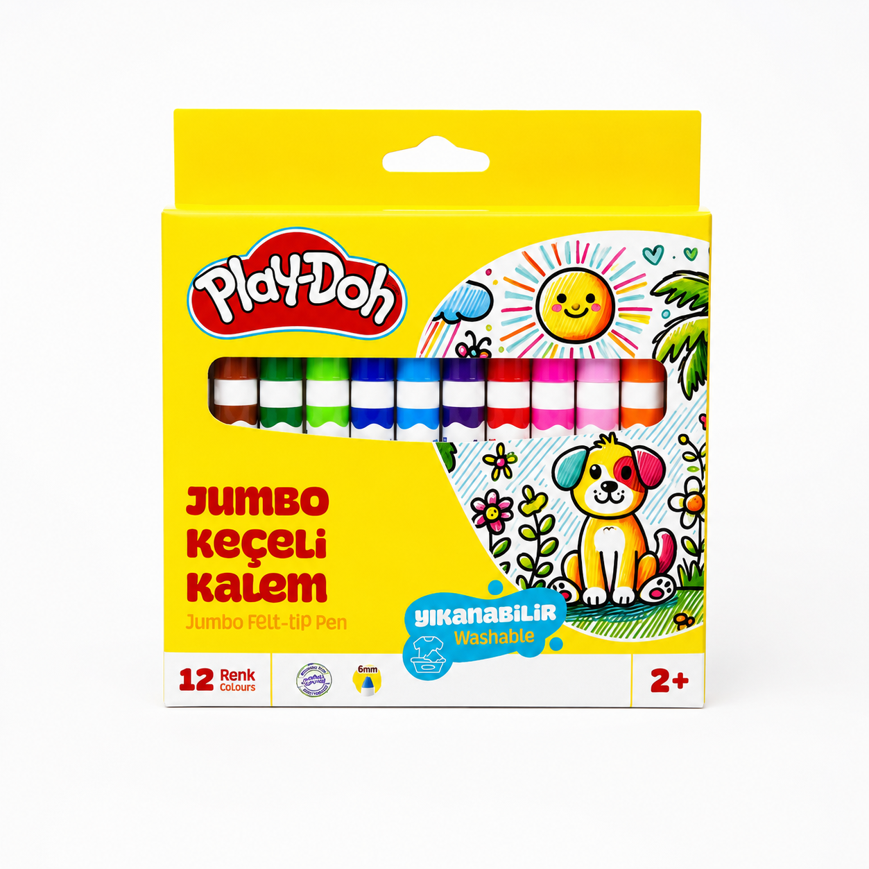 Playdoh 12 Renk Jumbo Keçeli Boya