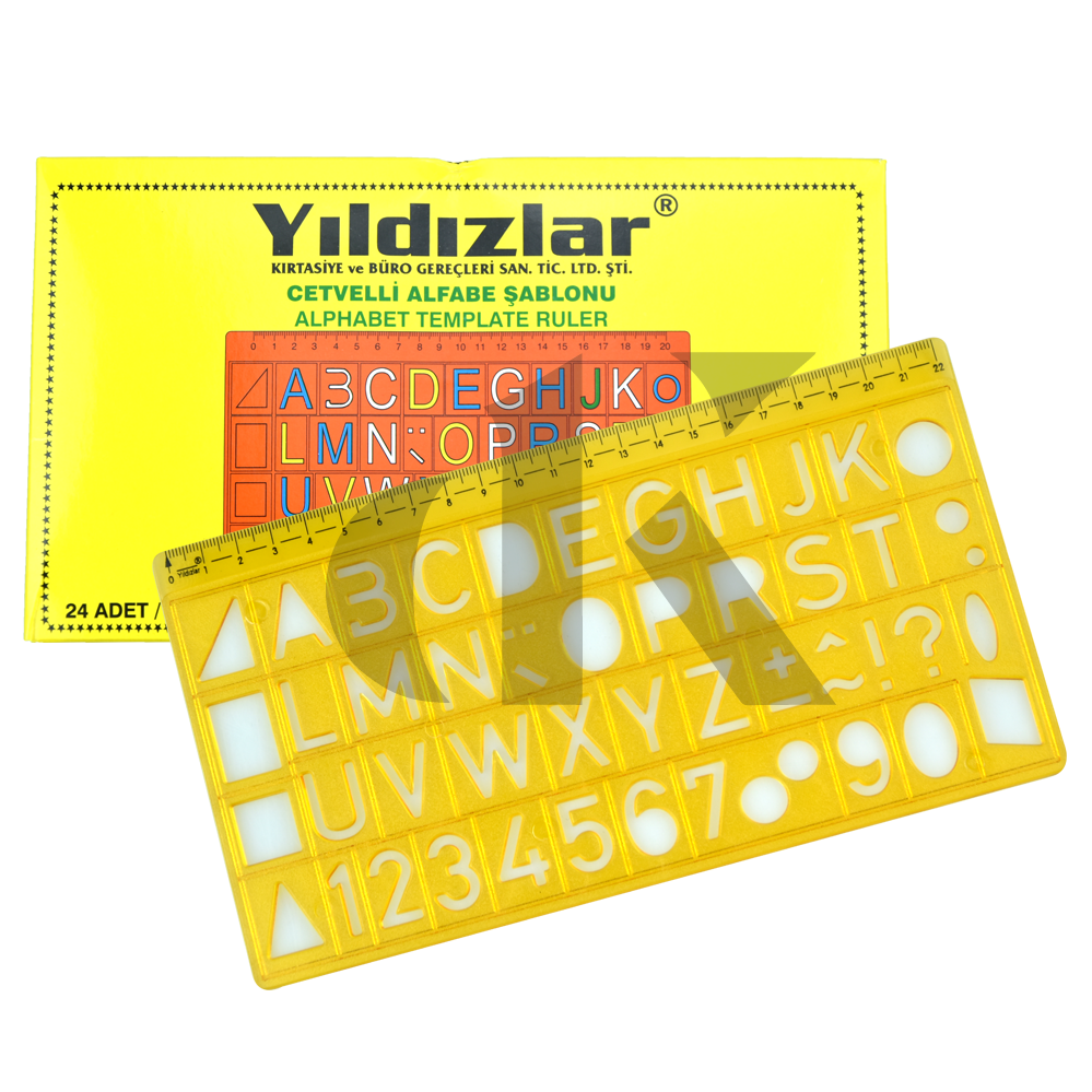 YILDIZLAR HARF ŞABLONU 22 CM