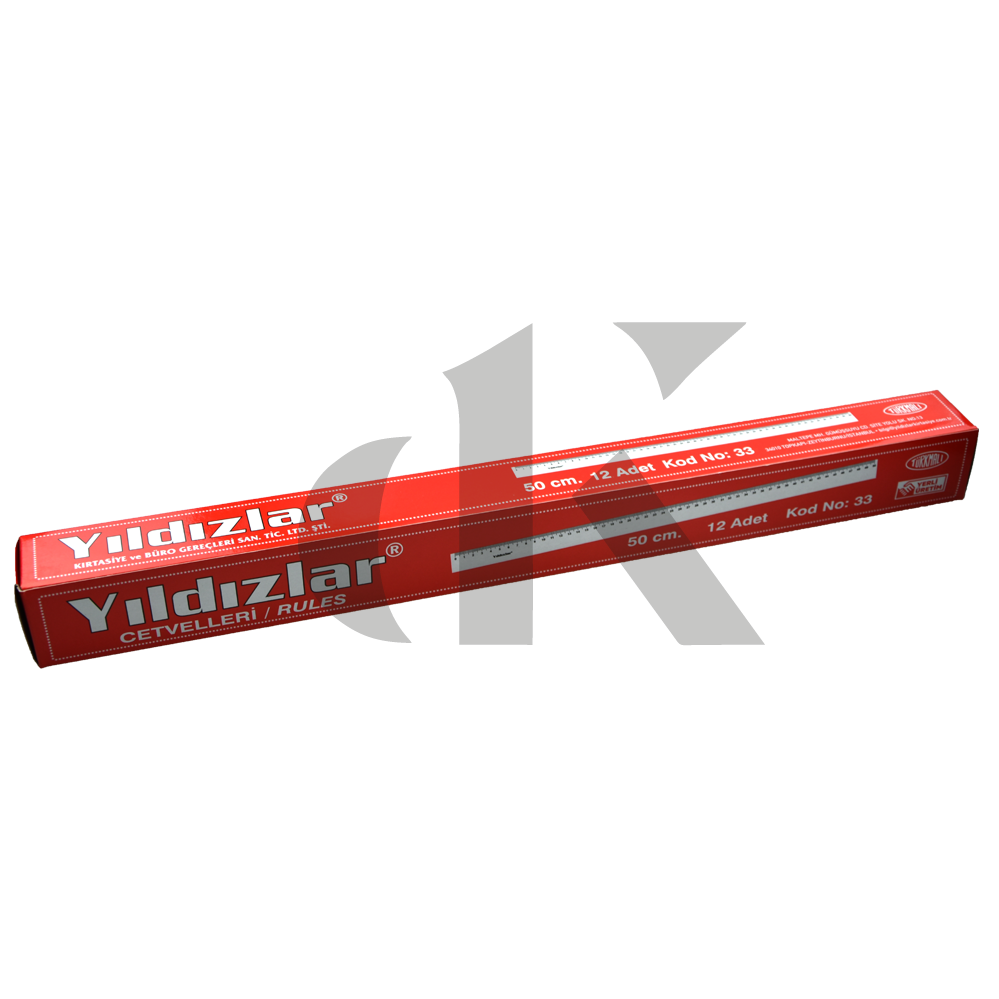 YILDIZLAR CETVEL 50 CM.PLASTİK