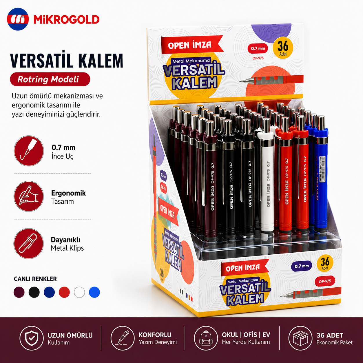 Open İmza OP-975 Rotring Model 07 Versatil Kalem