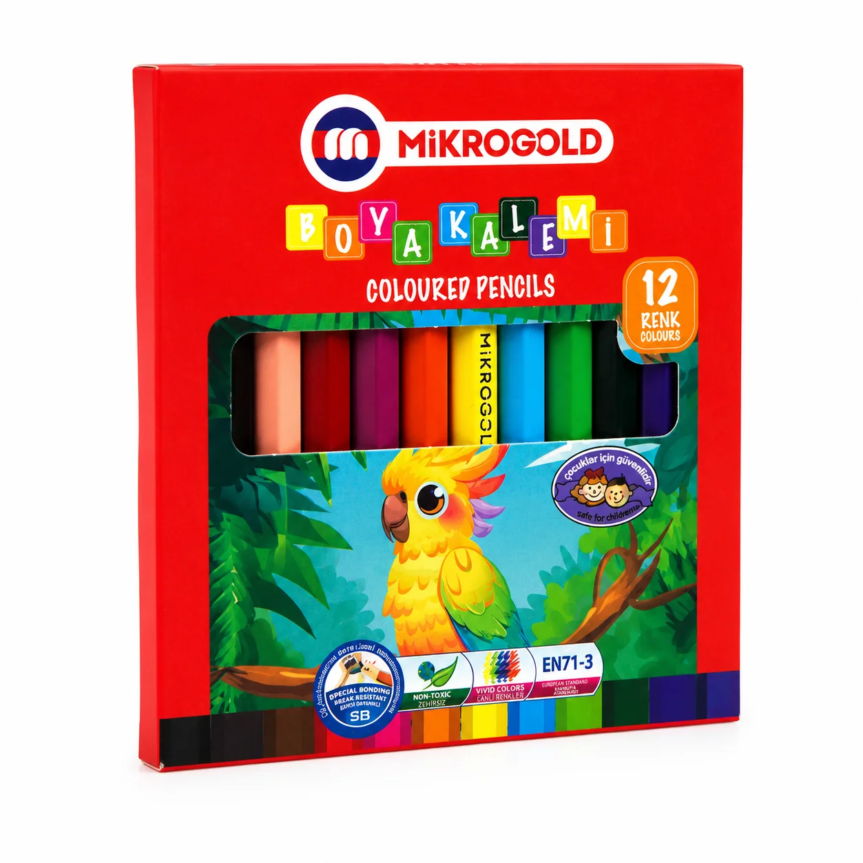 Mikro Gold 12 Renk Kısa Kuru Boya