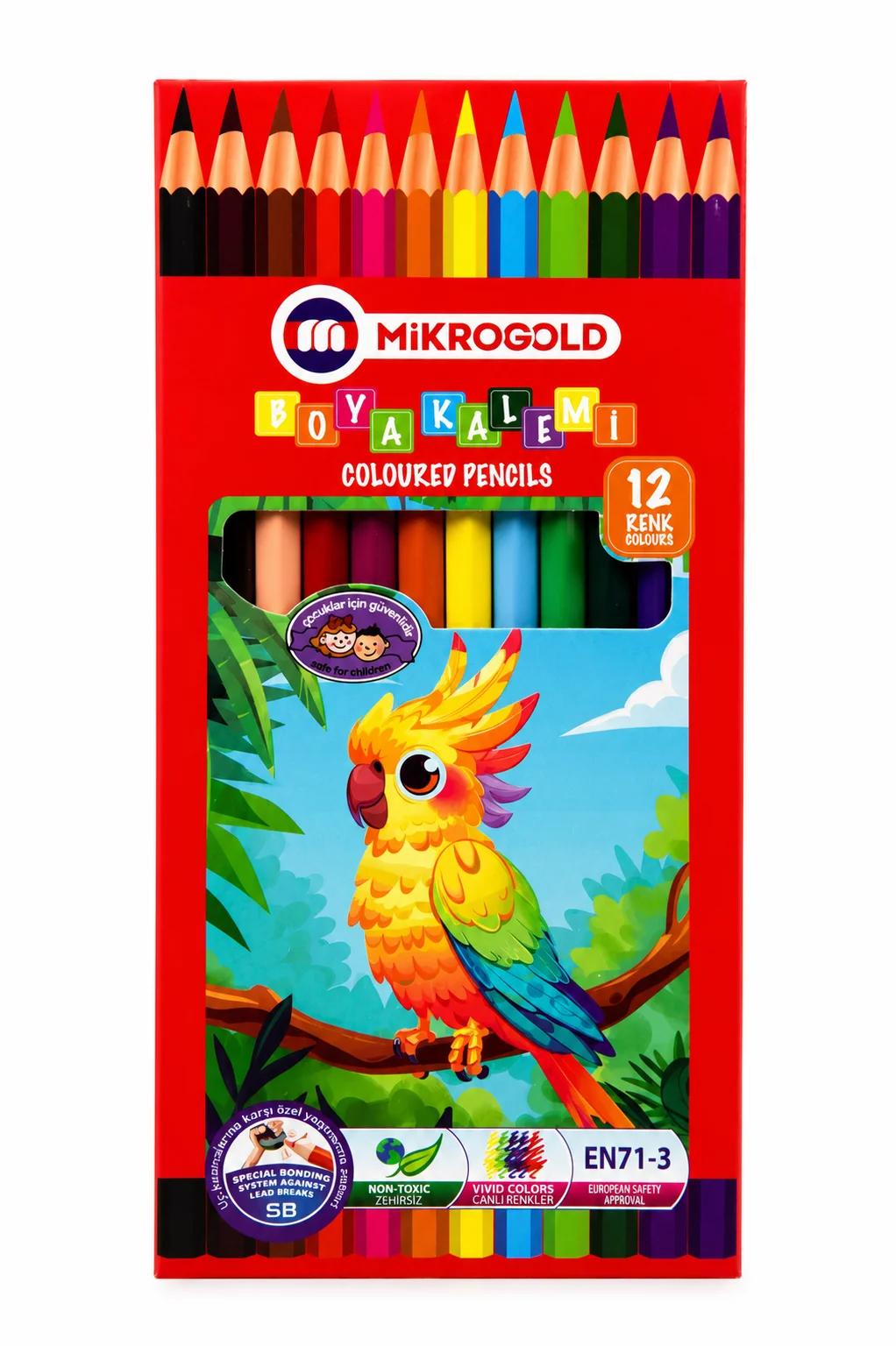 Mikro Gold 12 Renk Uzun Kuru Boya