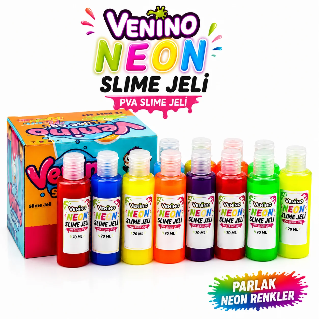 Venino 70 Ml Neon Renkler Slime Jeli