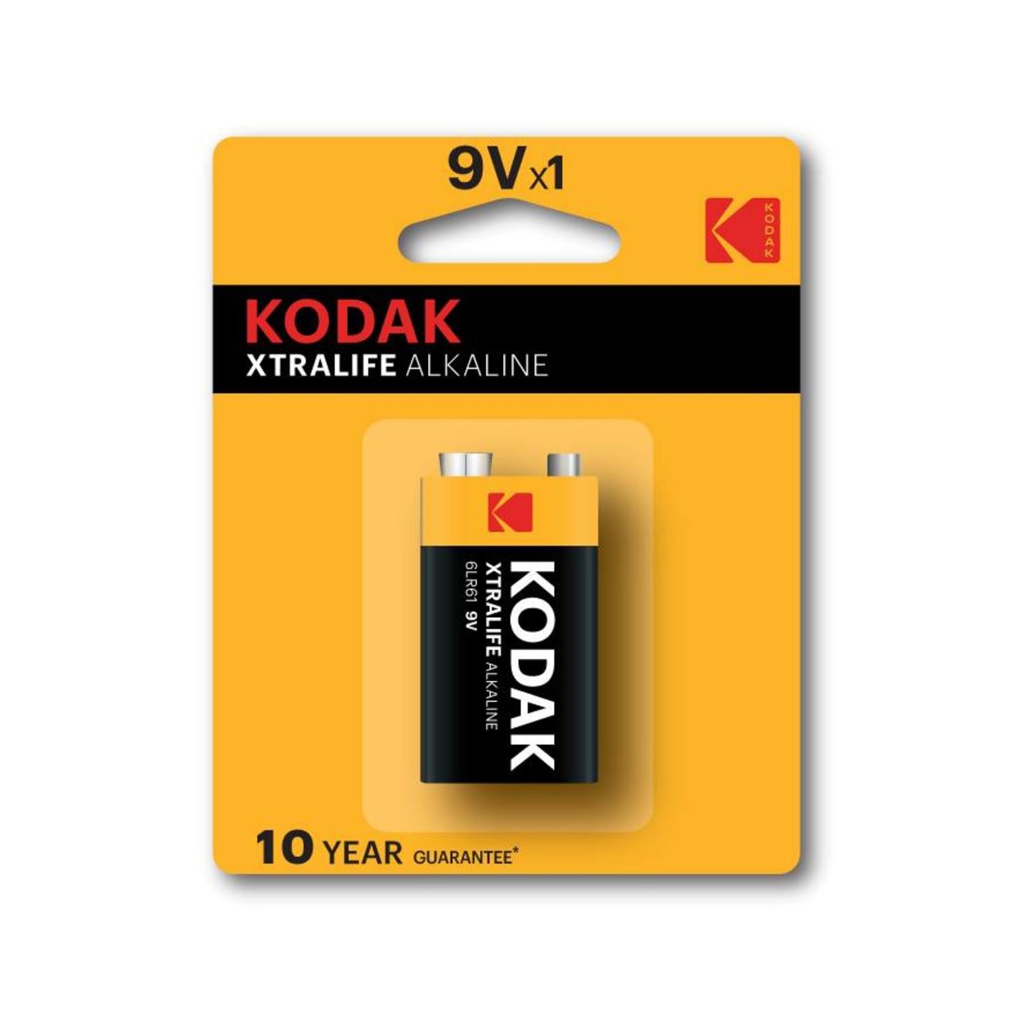 KODAK PİL MAX ALKALİN 9VOLT BLS (K9V-1)- 10 yıl GARANTİLİ !