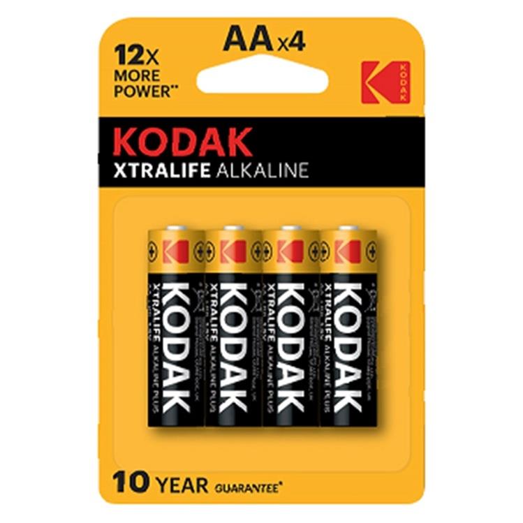 KODAK AA PİL XTRALIFE 4 LÜ KALEM KARTELA - 10 yıl GARANTİLİ !