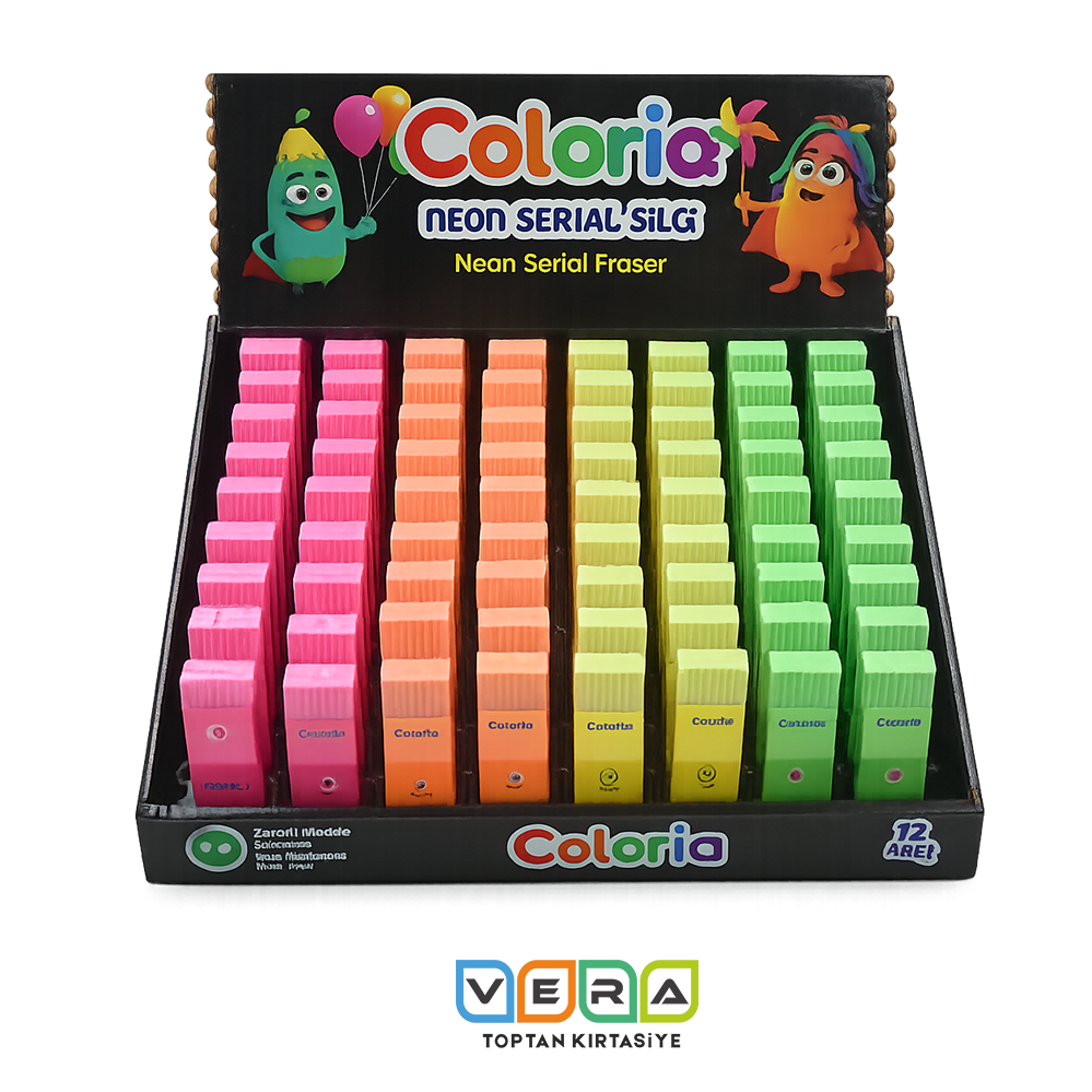 Coloria Neon silgi 72'li display kutu Stant