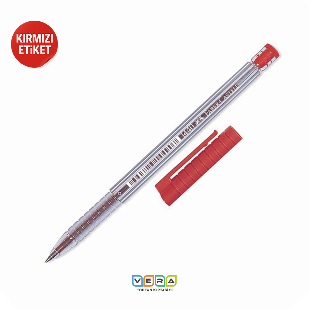 Faber Castell 1440 0.8mm Kırmızı Tükenmez Kalem