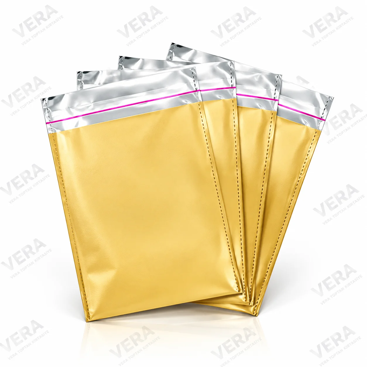 Gold Metalize Poşet Lüks 50li Paket 11x12