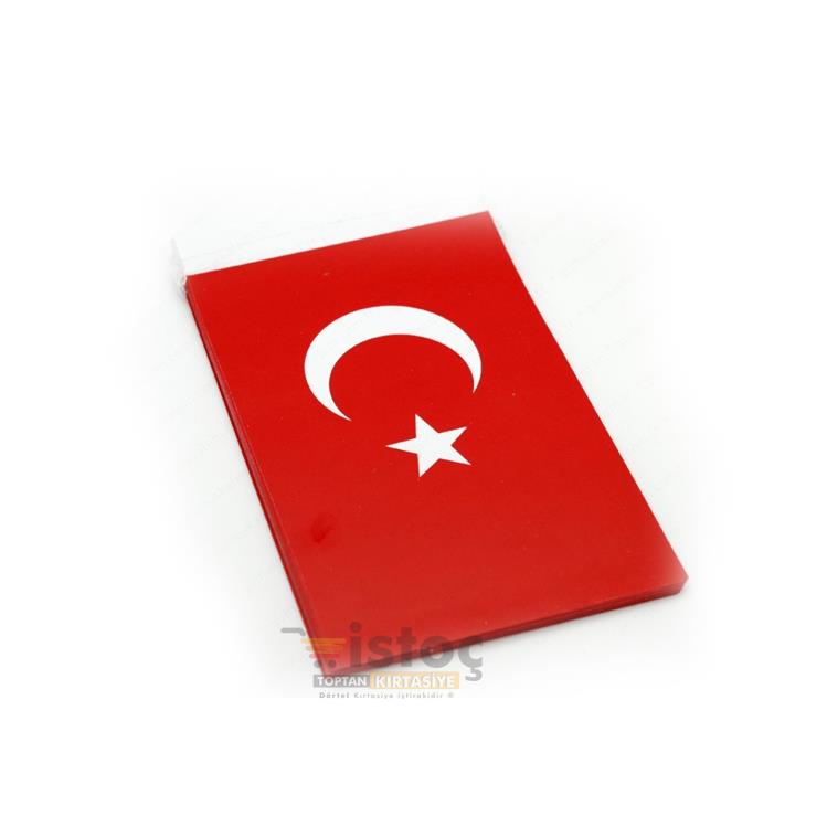KUŞE KAĞIT AYYILDIZ MİNİ İPLİ BAYRAK