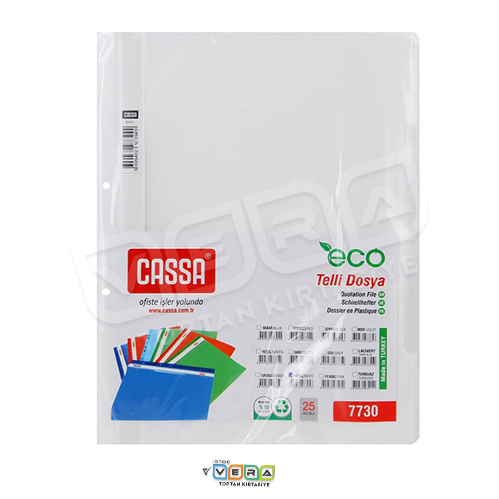 Cassa Beyaz Telli Dosya 50'li Paket