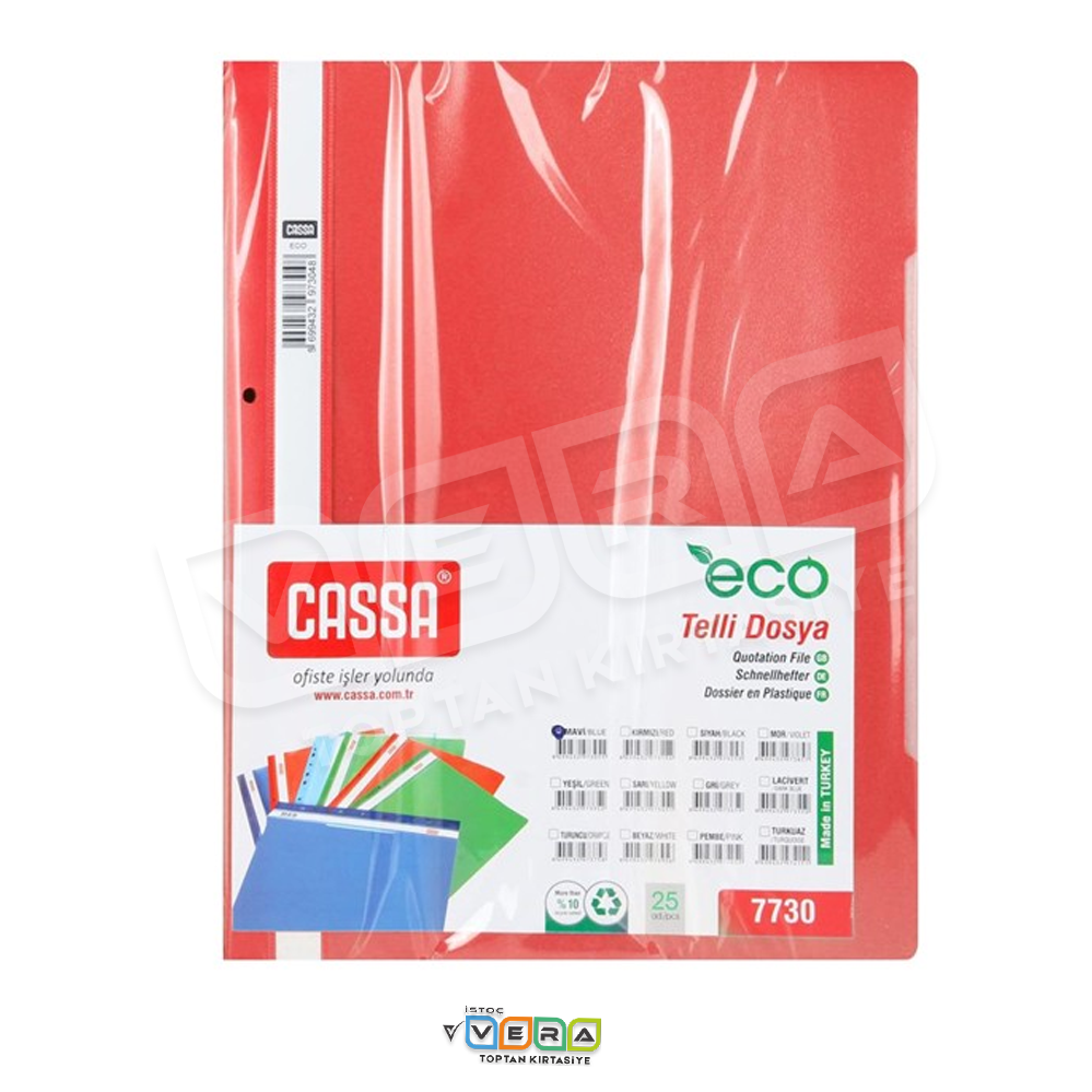 Cassa Kırmızı Telli Dosya 50'li Paket