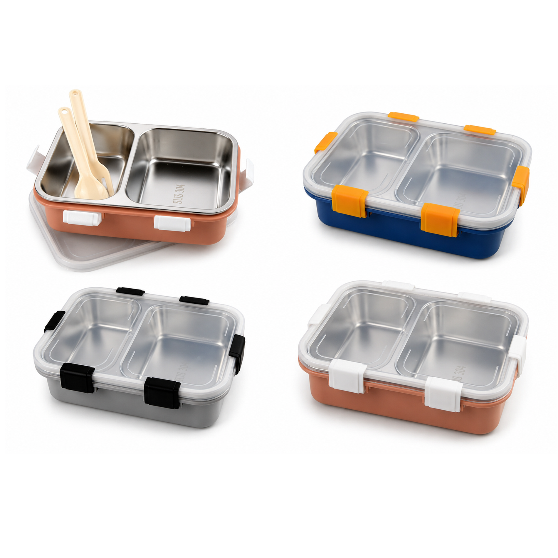 304 PASLANMAZ ÇELİK LUNCHBOX BESLENME SETİ M&L-4050