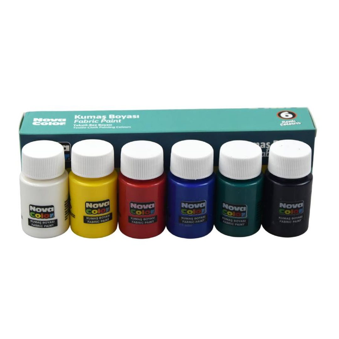 Nova Color 6 Renk 30 CC Kumaş Boyası