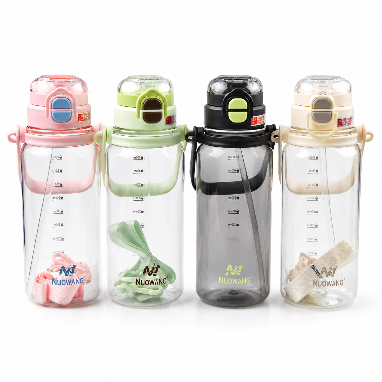 ML-2446 Pipetli Askılı 1200 ml Çift Kapaklı Premium Matara