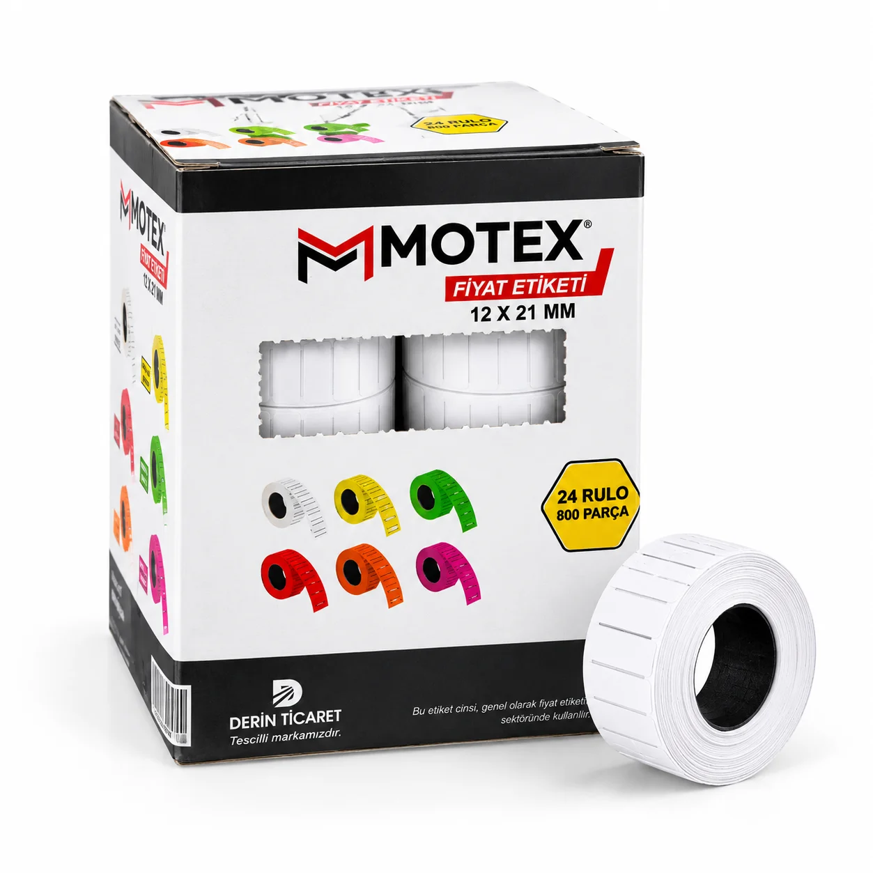 Motex Beyaz Fiyat Etiketi 24 Rulo