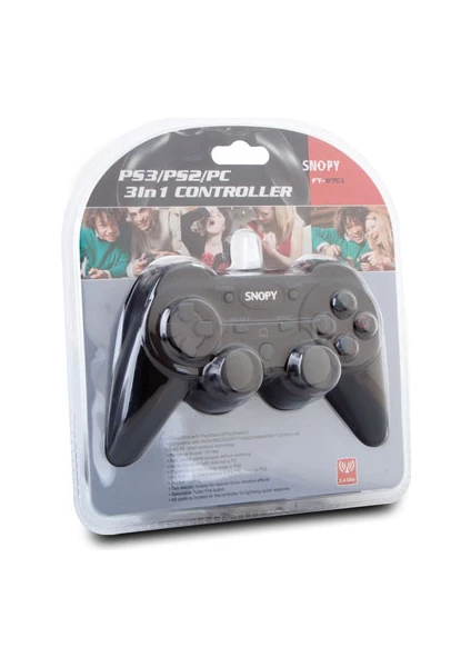 Snopy FT-Q5C1 PS3/PS2/PC Black Rider Kablolu 3in1 Gamepad Joystick Oyun Kolu