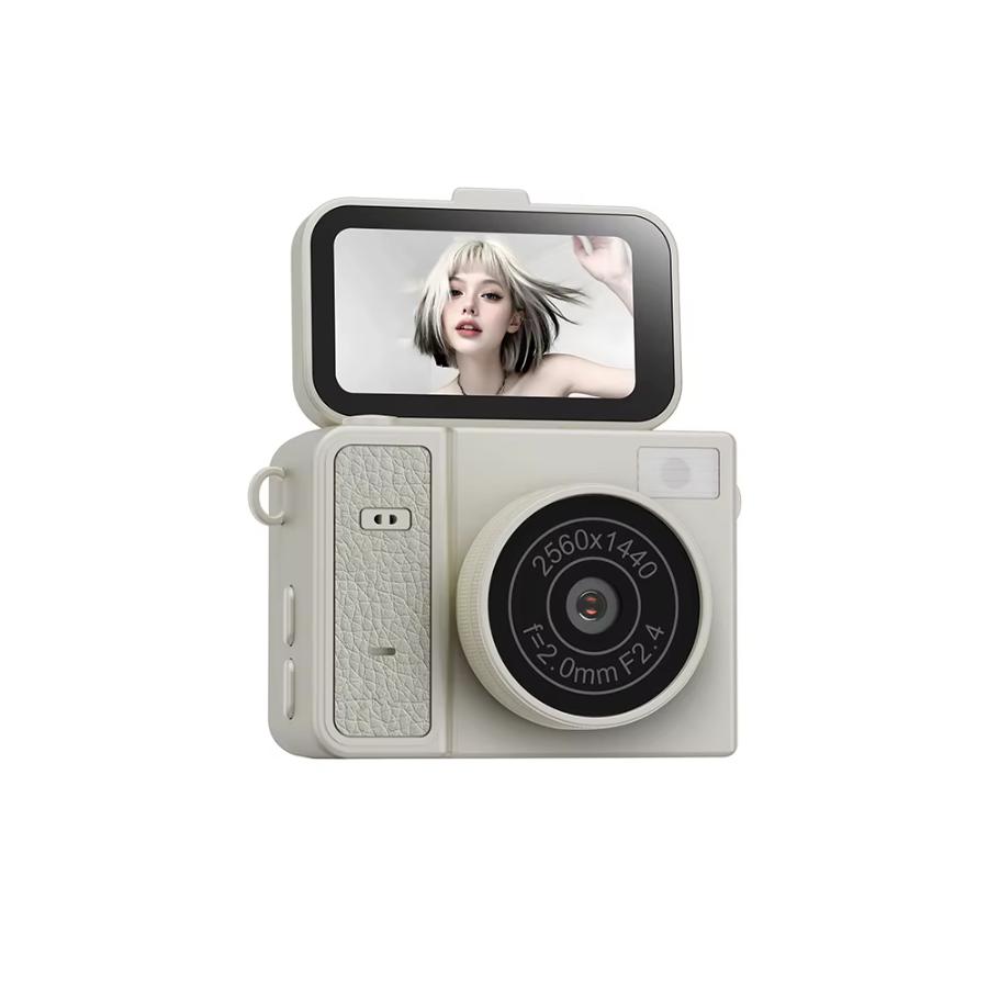 S162 Thumb Mini Kamera Öğrenci Partisi Açık Hava Sporları Kamerası Fotoğraf Ve Video Çekimi Çocuk Cep Selfie Kamerası Bej