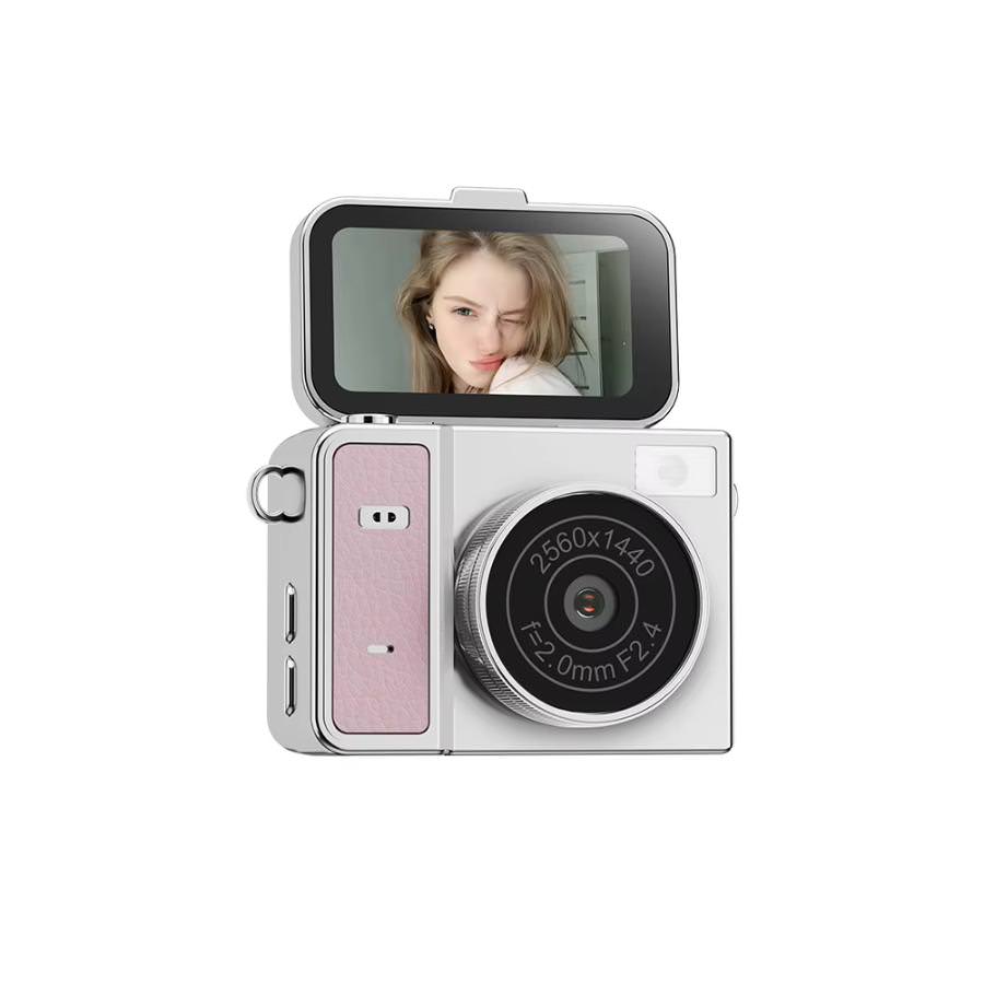 S162 Thumb Mini Kamera Öğrenci Partisi Açık Hava Sporları Kamerası Fotoğraf Ve Video Çekimi Çocuk Cep Selfie Kamerası Pembe
